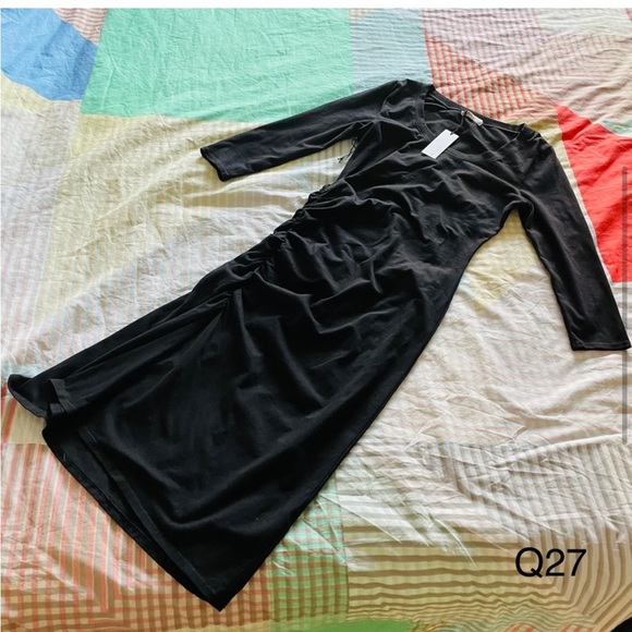 🇺🇸 MICHAEL STARS MIDI Jersey Dress with Sleeves Q27 - Picture 5 of 9